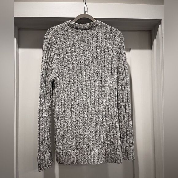 Express Gray Cable Knit Holiday Party Festive Mini Sweater Dress Size Medium - Picture 16 of 16